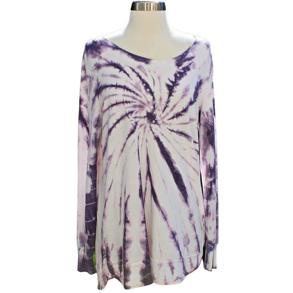 Tie Dye Sweatshirt Purple White Size Medium Te Verde